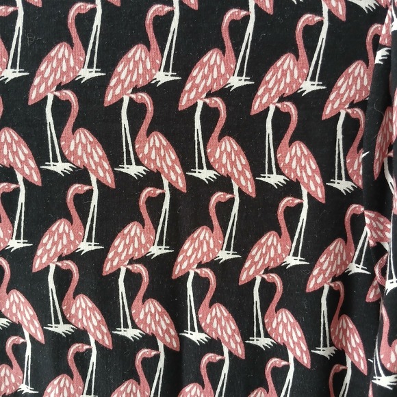 Boden Size 14R Lucinda Jersey Midi Dress Flamingos Short Sleeve Pockets Stretch - Picture 7 of 14